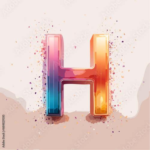 Alfabeto Creativo Colorato: Lettere Decorative con Effetti Artistici Moderni