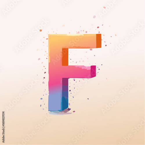 Alfabeto Creativo Colorato: Lettere Decorative con Effetti Artistici Moderni