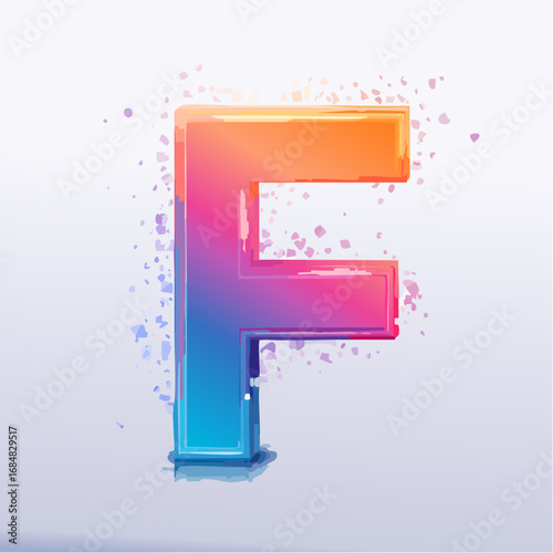 Alfabeto Creativo Colorato: Lettere Decorative con Effetti Artistici Moderni