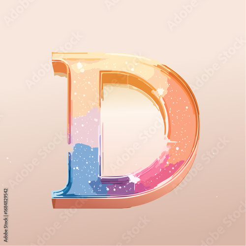 Alfabeto Creativo Colorato: Lettere Decorative con Effetti Artistici Moderni