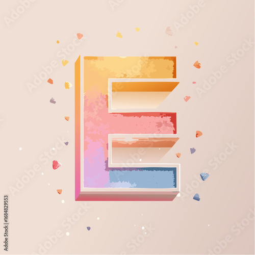 Alfabeto Creativo Colorato: Lettere Decorative con Effetti Artistici Moderni