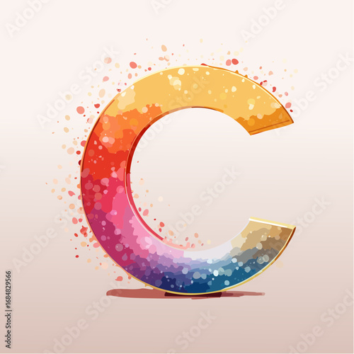 Alfabeto Creativo Colorato: Lettere Decorative con Effetti Artistici Moderni