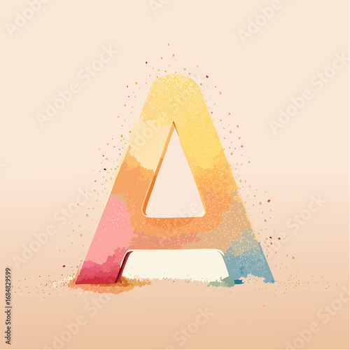 Alfabeto Creativo Colorato: Lettere Decorative con Effetti Artistici Moderni