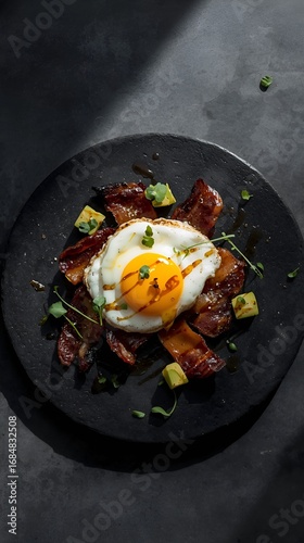 Gourmet Breakfast and Fine Dining Food Styling Stock Photography.