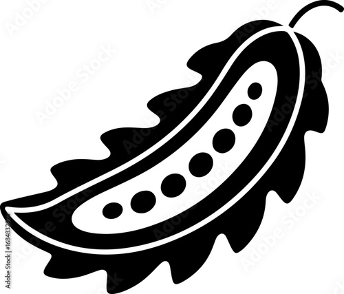 Bitter Melon black silhouette vector art (12)_traced