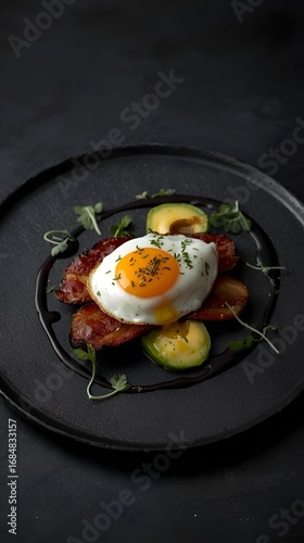 Gourmet Breakfast and Fine Dining Food Styling Stock Photography.