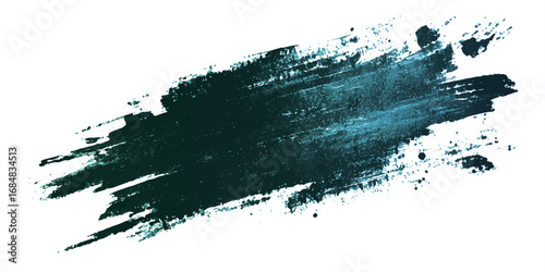 Abstract watercolor brush stroke in black and purple for creative design. Bold swipe of paint with brush strokes on white background	