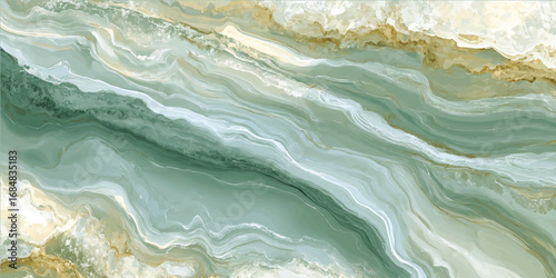 abstract background, the texture of the mineral stone Amazonite. Underwater patterns of swirling ink and luminescent water inspire a nature-themed painting, perfect as background wallpaper.	
