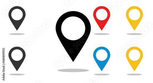 Free Download Colorful pin map markers collection for navigation and location design - GFXLoad