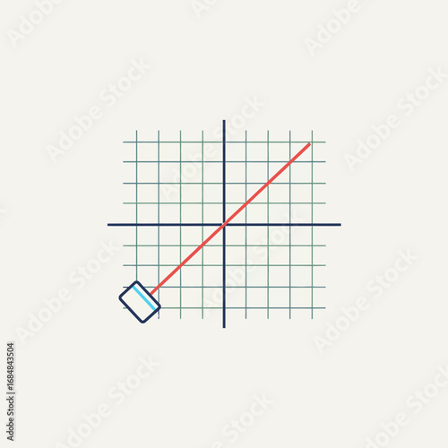 business graph with arrow