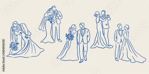 Whimsical Wedding Element Couple