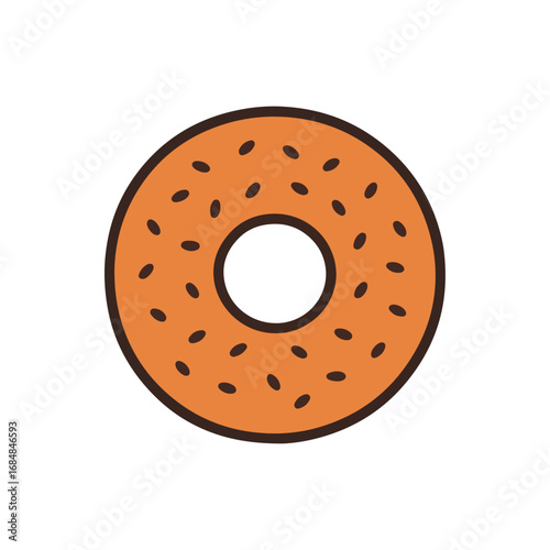 Bagel Isolated on White Background