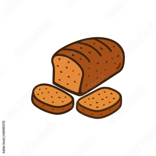 Roti Gambang Isolated on White Background