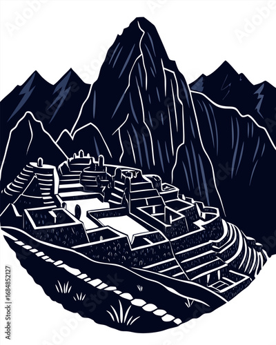 Machu Picchu – Vector Illustration
