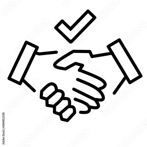 Business Cooperation web icons in line style. Meeting, cooperation, business people, audience, briefing, plan, collection. Vector illustration..