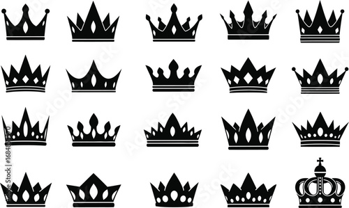 Collection of royal crowns royalty elegance regal symbols royalty images silhouette