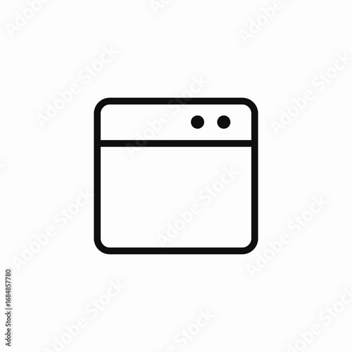 browser window tab panel icon sign vector