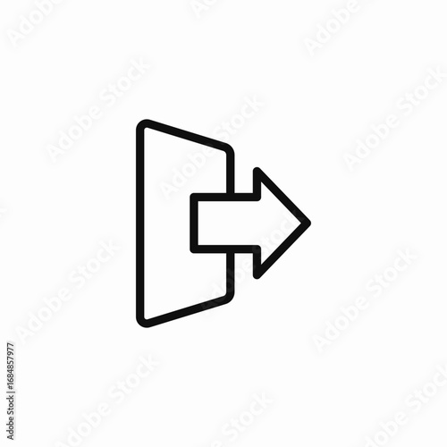 exit doorway arrow sign icon sign vector