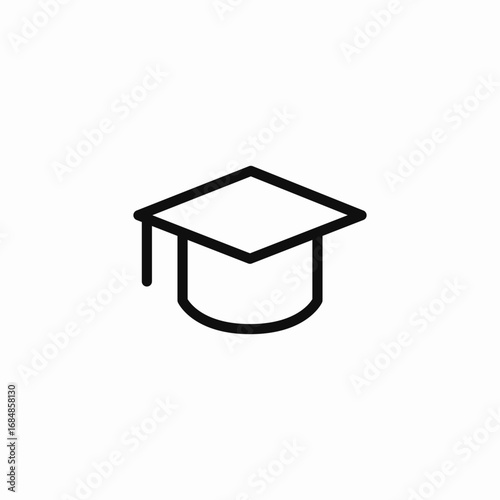 graduation cap  icon sign vector