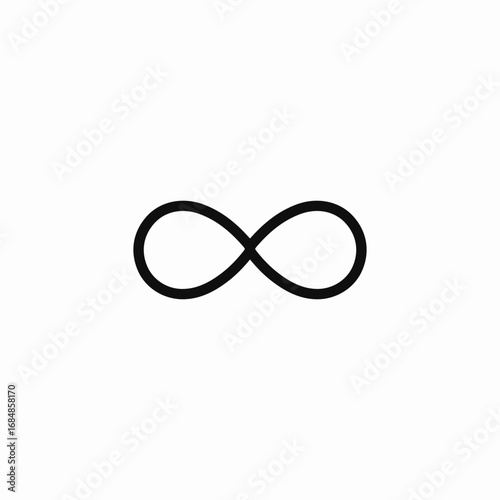 horizontal infinity symbol icon sign vector