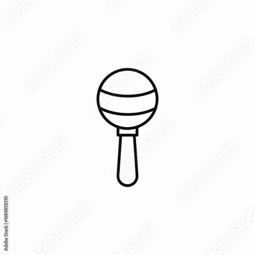 maraca musical instrument icon sign vector