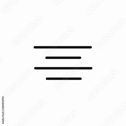 text align justify lines icon sign vector