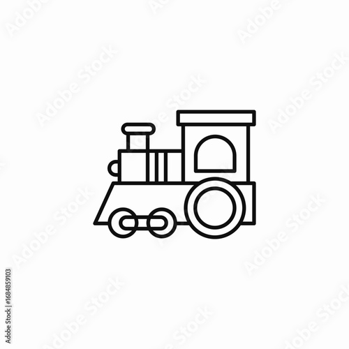 toy steam locomotive icon sign vector