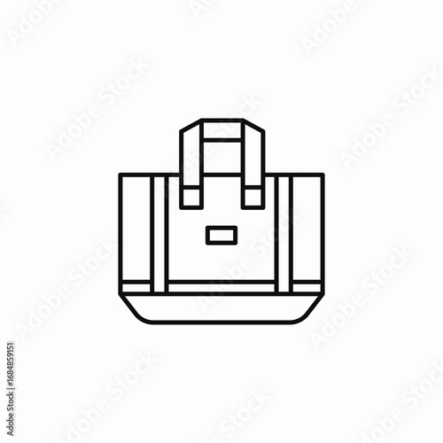 travel bag with straps icon sign vector