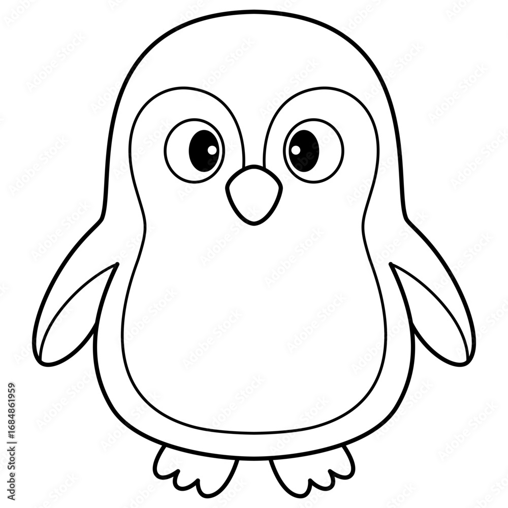 Obraz premium penguin cartoon outline
