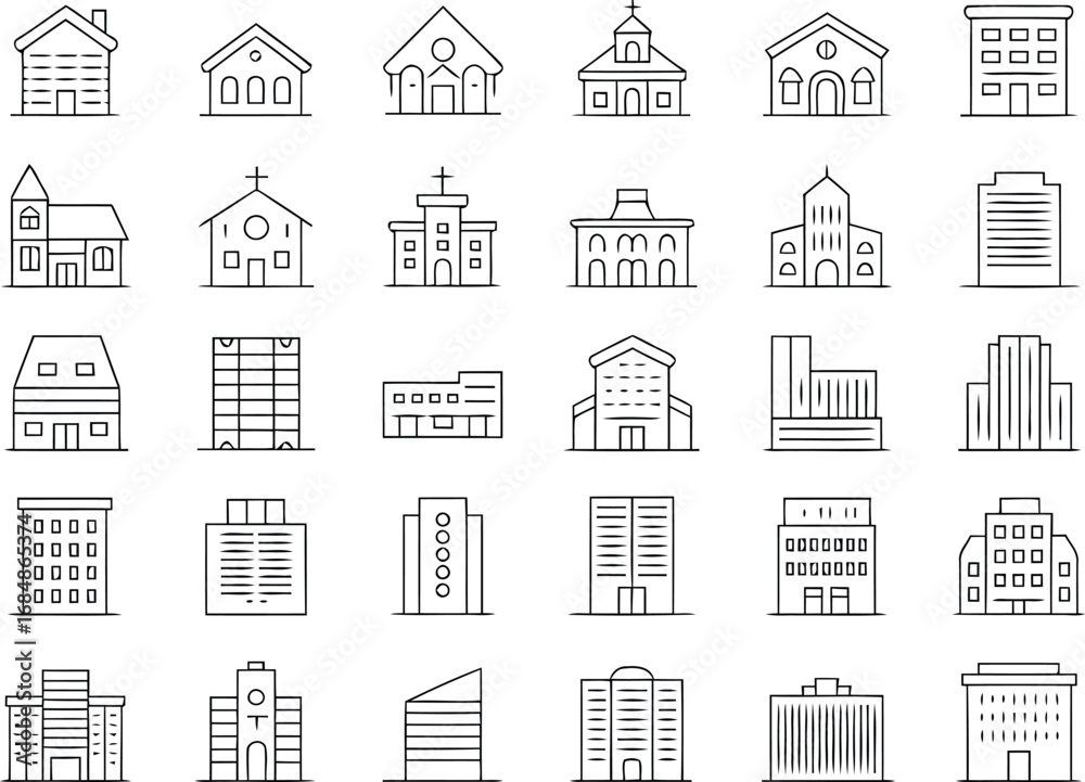 Fototapeta premium Modern architectural building design with geometric elements