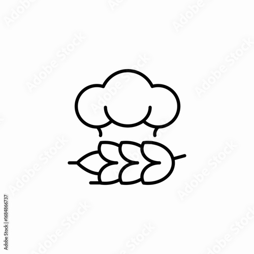 bread wheat combination icon sign vector