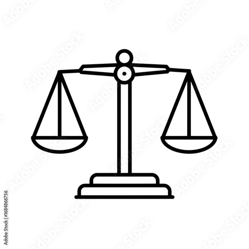 Golden scales of justice balancing law and money icon