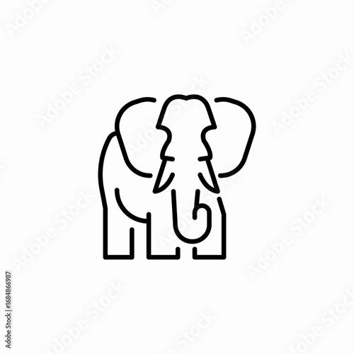 elephant animal trunk icon sign vector