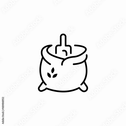 sack of flour icon sign vector