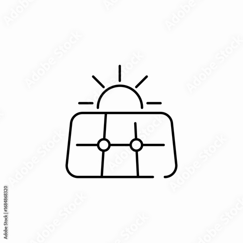 solar panel icon sign vector
