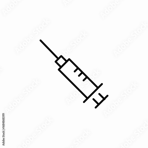 syringe medical equipment icon sign vector