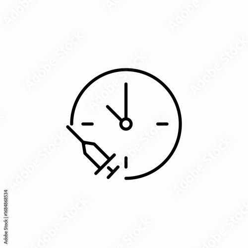 vaccination time  icon sign vector