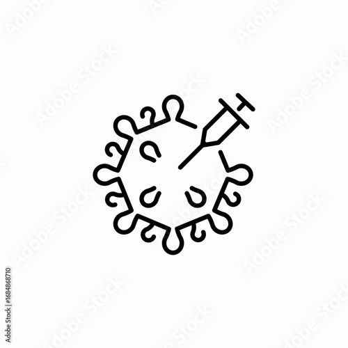 virus vaccination shot icon sign vector