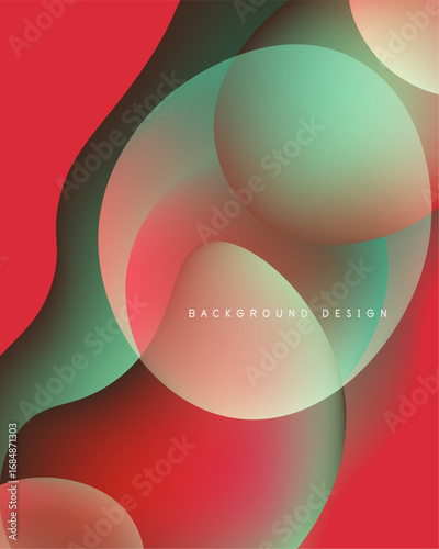 Abstract colorful overlapping circles create vibrant background. Smooth gradients, modern design, pleasing aesthetic.