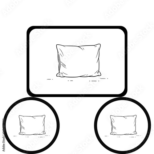 minimalist black and white pillow