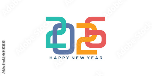 Happy new year 2026 design text vector illustration. New year celebration concept