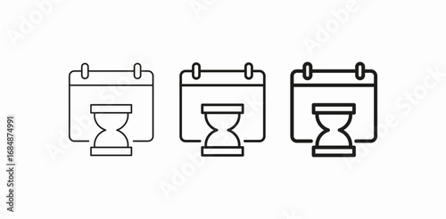 deadline time calendar icon sign vector
