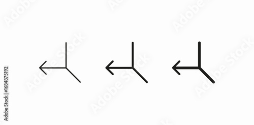 left angle arrow icon sign vector