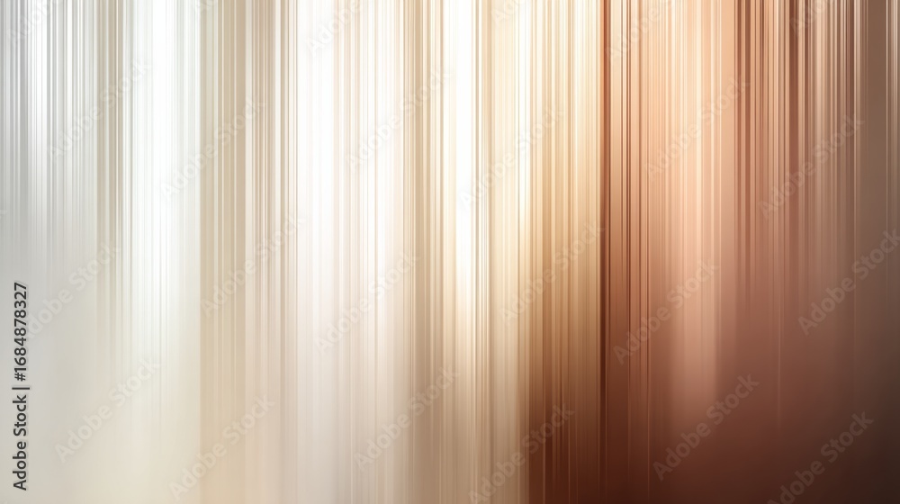 Fototapeta premium Abstract design featuring brown to beige gradient with vertical blur, minimalist motion blur concept, simple clean modern backdrop for banner, poster, or cover