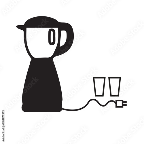 Juicer Kitchen Appliance Vector Icon for Food and Drink Preparation