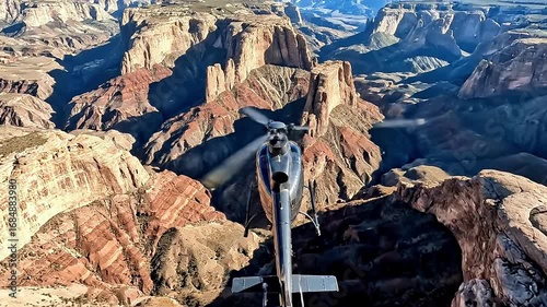 Stunning helicopter aerial journey over grand canyon captivates with breathtaking views