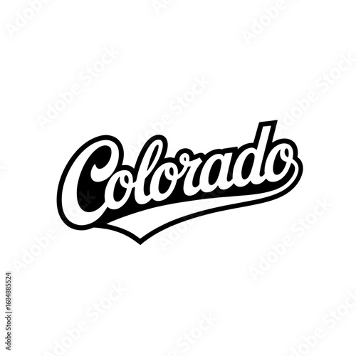Colorado logo design showcasing unique lettering style, ideal for sports or travel enthusiasts