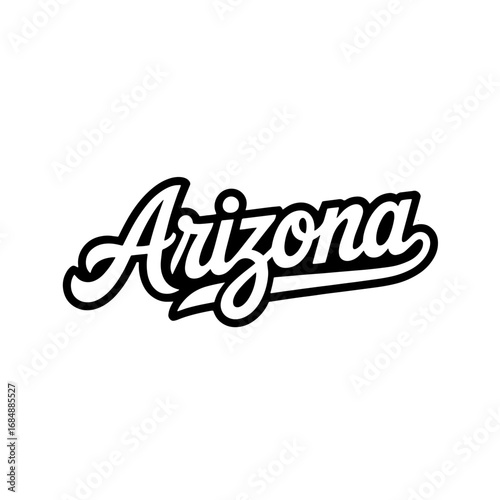 Unique artistic representation of Arizona featuring desert landscape and celestial elements