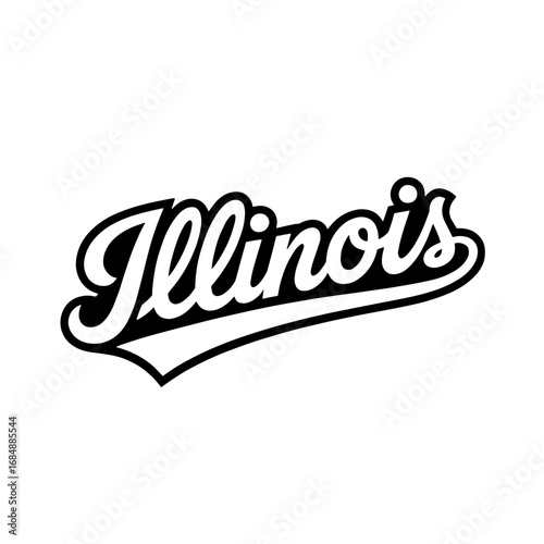 Creative design featuring Illinois typography with skyline and corn motif celebrating the state’s identity and culture