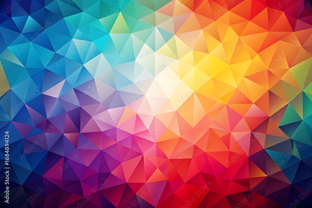 Obraz premium Colorful background with many different colored triangles